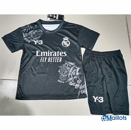 Grossiste Maillot foot Real Madrid Enfant Y3 Noir 2024-2025