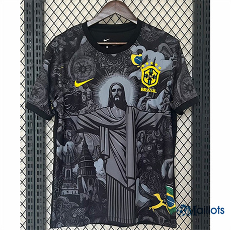 Grossiste Maillot football Brésil édition spéciale Noir 2024-2025