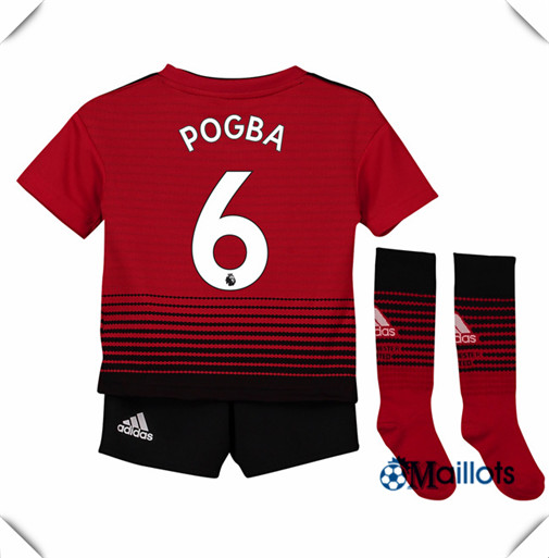 Maillot foot Enfant Manchester United Domicile 6 Pogba 2018