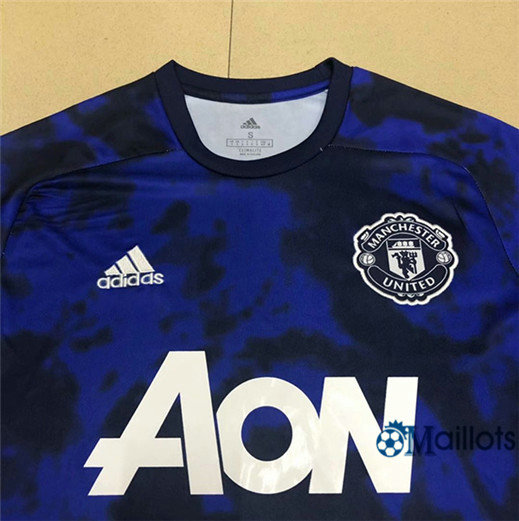 Thaïlande Maillot foot Manchester United Entraînement Bleu 2019/2020 pas cher