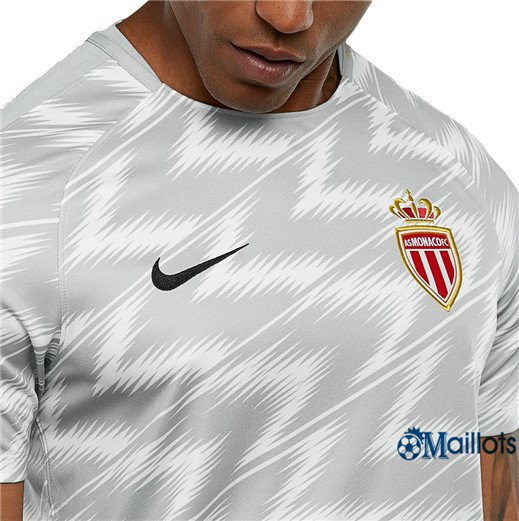 Grossiste Maillot de football AS Monaco Entraînement Pré-Match Blanc 2018/2019 pas cher