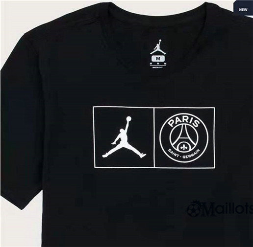 Thaïlande Maillot foot Paris Jordan Entraînement Noir pas cher