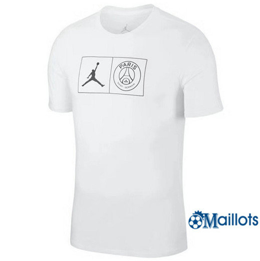 Maillot football PSG Jordan training Blanc