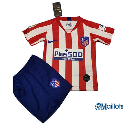 Maillot football Atletico Madrid Enfant Domicile Rouge/Blanc 2019/2020