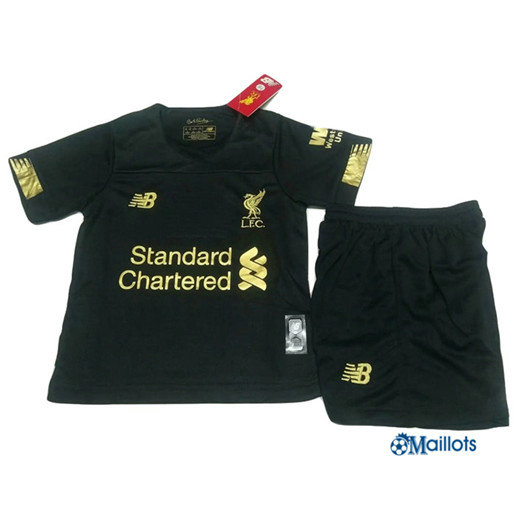 Ensemble Maillot foot FC Liverpool Enfant Gardien De But Noir 2019 2020