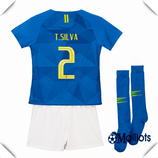 Maillot foot Bresil Enfant Extérieur 2 T.Silva