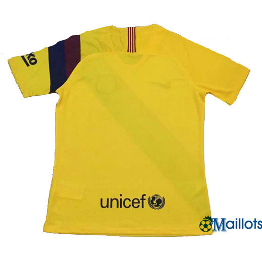 Maillot foot floqué Barcelone Jaune 2019
