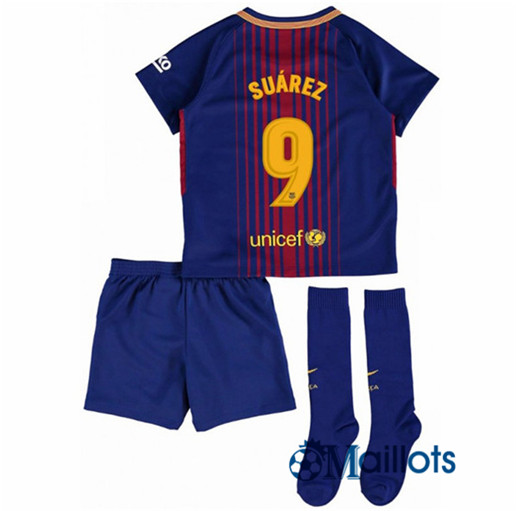 Ensemble foot FC Barcelone Enfant Domicile SUAREZ 2017 2018