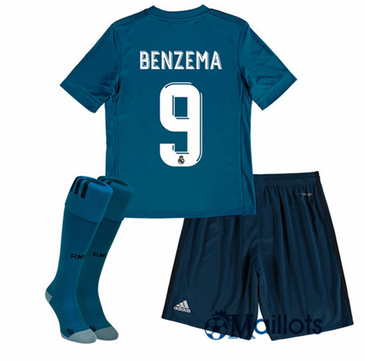 Ensemble foot Real Madrid Enfant Third Benzema 9 2017 2018