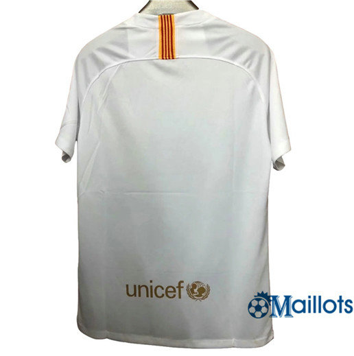 Maillot de football Barcelone Entrainement Blanc/Noir 2019 2020 pas cher