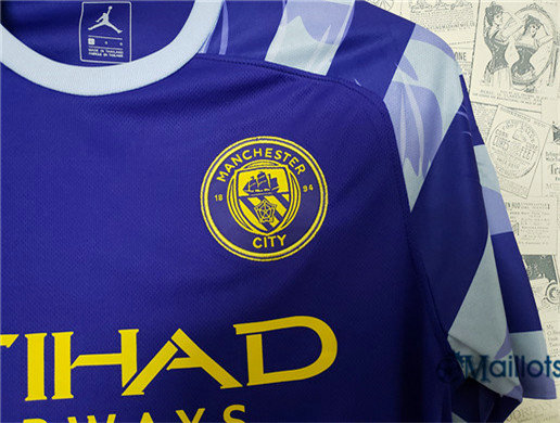 Maillot football Manchester City Jordan Bleu 2019 2020