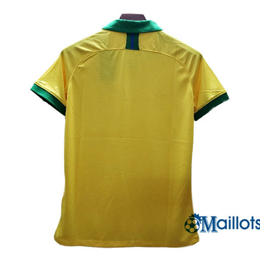 Maillot de football Bresil Domicile Jaune 2019 2020 pas cher