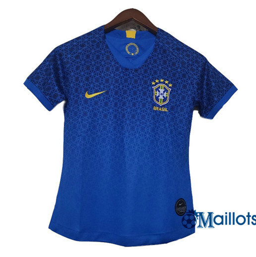 Maillot football Bresil Femme Domicile Bleu 2019 2020