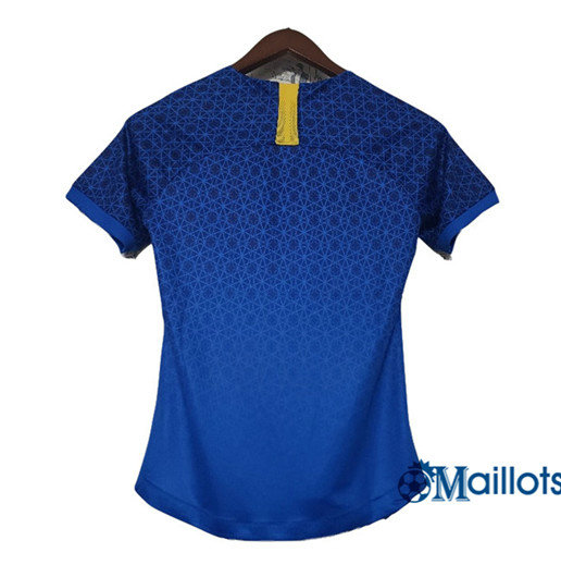 Maillot de football Bresil Femme Domicile Bleu 2019 2020 pas cher