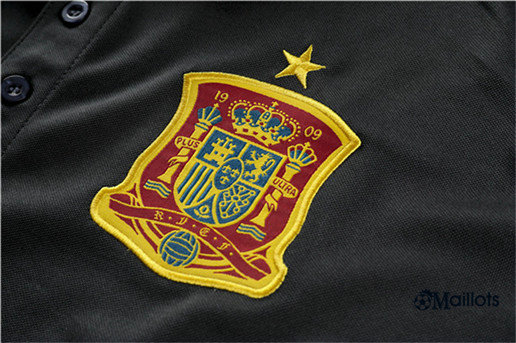 Maillot football Espagne Polo Noir 2018-2019