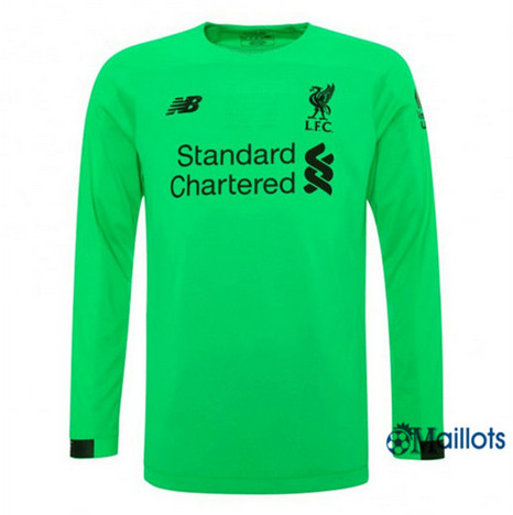 Maillot Foot Liverpool Gardien De But Manche Longue Vert 2019 2020