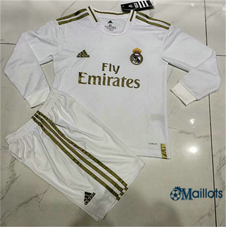 Maillot Foot Real Madrid Ensemble Foot Enfant Domicile Manche Longue 2019 2020