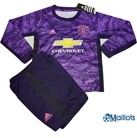 Maillot Foot Manchester United Ensemble Foot Enfant Gardien De But Manche Longue Violet 2019 2020