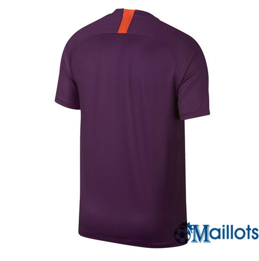 Maillot floqué football Violet/Orange Manchester City Third 2018 2019 en ligne