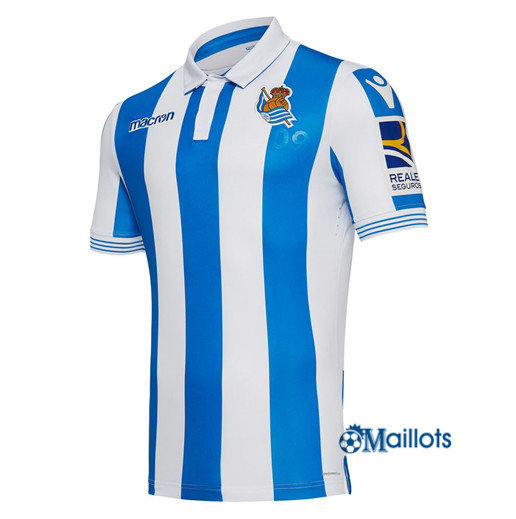 Sport Maillots Real Sociedad Blanc/Bleu 2018 2019 Domicile