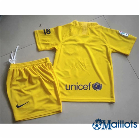 Grossiste Maillot de foot Barcelone Enfant Domicile Jaune 2019 2020