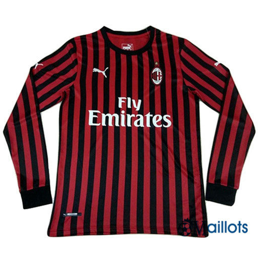 Maillot foot AC Milan Domicile Manche Longue 2019 2020