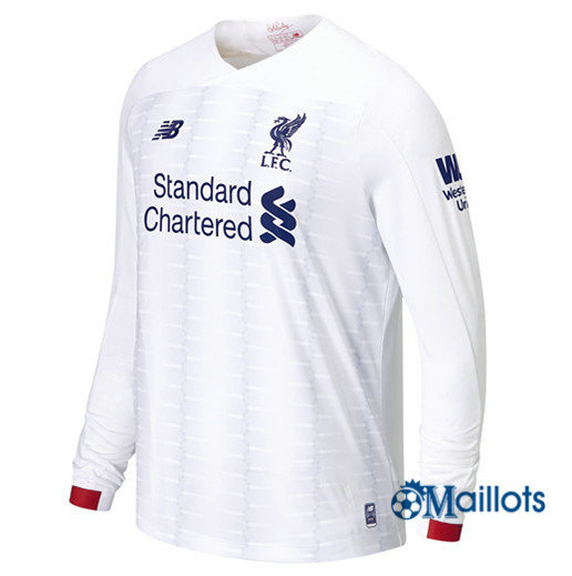 Maillot foot FC Liverpool Manche Longue Blanc 2019 2020