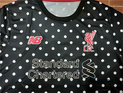 Vêtements Maillot football FC Liverpool training Noir Blanc 2019 2020