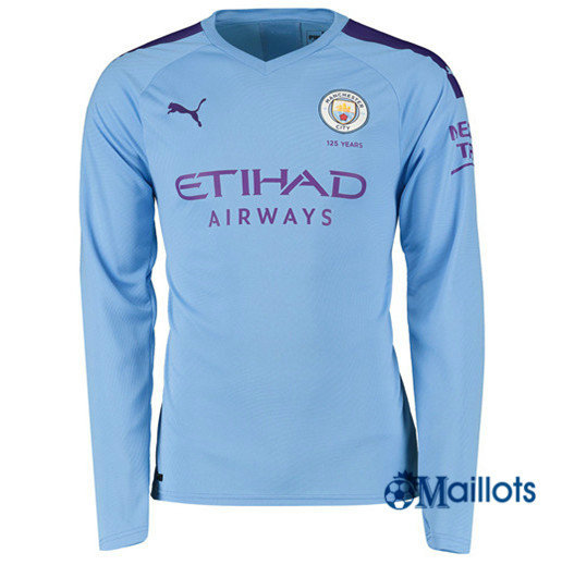 Vetement Maillot sport football Manchester City Domicile Manche Longue 2019 2020