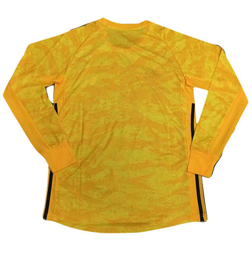 Omaillots: Maillot foot Real Madrid Dardien De But Manche Longue Jaune 2019 2020 Personnalisé discount