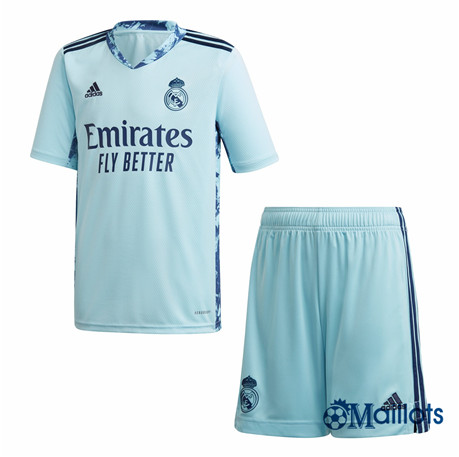 Grossiste Maillot de football Real Madrid Bleu Enfant 2020 2021