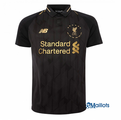 Maillot de foot Liverpool 6 étoiles Édition commémorative Noir 2019 2020