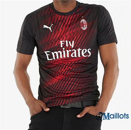 Maillot foot AC Milan pre-match Noir 2020 2021