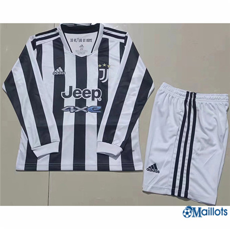 Grossiste Maillot de football Juventus Enfant Domicile Manche Longue 2021-2022