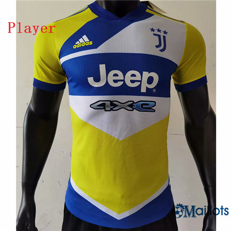 Grossiste Maillot de football Player Version Juventus Jaune 2021-2022