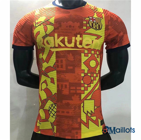 Grossiste Maillot Foot Player Barcelone Orange 2021 2022