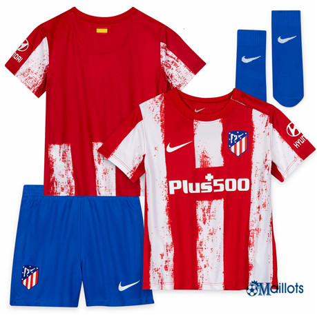 Grossiste Ensemble Maillot foot Atletico Madrid Enfant Domicile 2021-2022