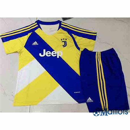 Grossiste Ensemble Maillot foot Juventus Enfant Jaune 2021-2022