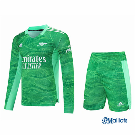 Grossiste Maillot foot Ensemble Arsenal Foot Gardien de but Manche Longue 2021 2022