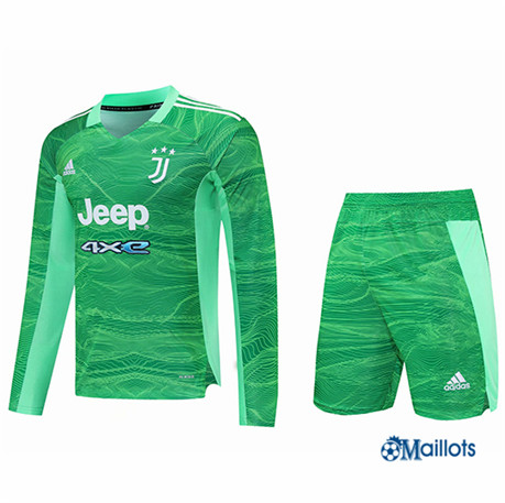 Grossiste Maillot foot Ensemble foot Juventus Gardien de but Manche Longue 2021 2022