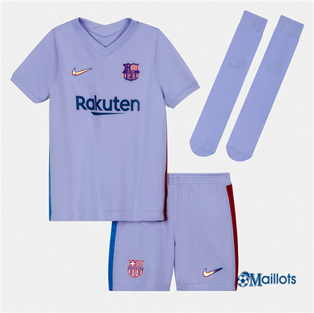 Grossiste Maillot foot Barcelone Enfant Exterieur 2021 2022