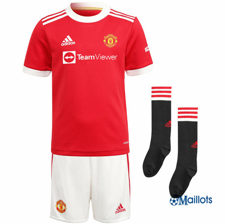 Grossiste Maillot foot Manchester United Enfant Domicile 2021 2022