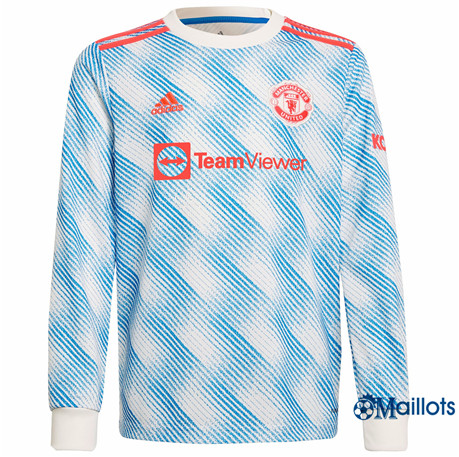 Grossiste Maillot foot Manchester United Exterieur Manche Longue 2021 2022