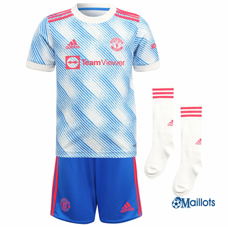 Grossiste Maillot foot Manchester United Enfant Exterieur 2021 2022