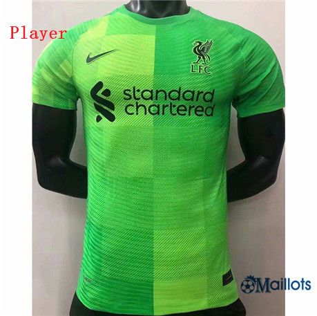 Grossiste Maillot foot Player Liverpool Gardien de but vert 2021 2022