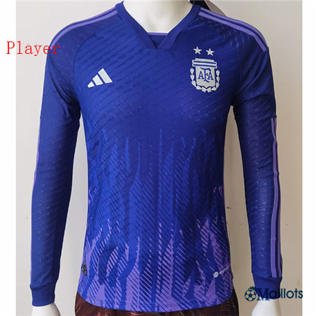 omaillots: Grossiste maillot foot Argentine Player Exterieur Manche Longue 2022 2023 Eshop