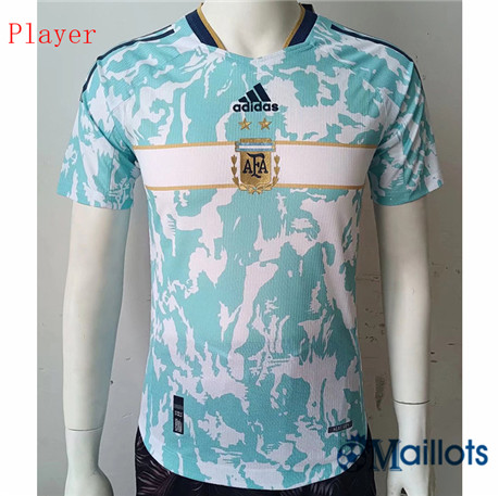 Grossiste omaillots Maillot Foot Player Argentine Vert/Blanc Coupe du Monde 2022 2023