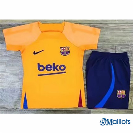 Grossiste omaillots Maillot Foot Barcelone Jaune Enfant 2022 2023