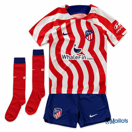 omaillots Maillot de Atletico Madrid Ensemble Foot Enfant Domicile 2022 2023 om154