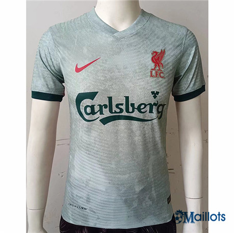 omaillots Maillot de football Player Liverpool Maillot Gris Vert 2022 2023 om108